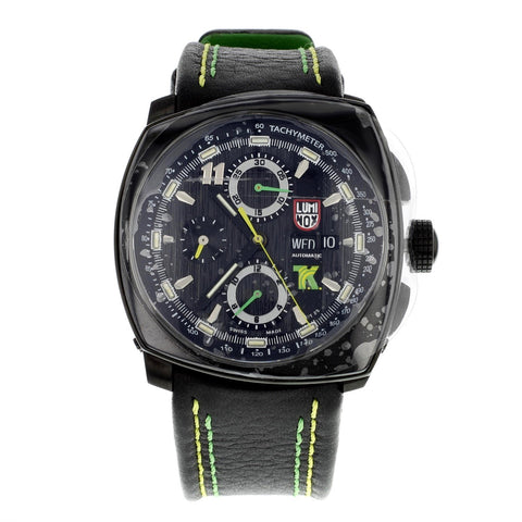 Luminox Men's 1188 Tony Kanaan Limited Edition Chronograph Valjoux Automatic Black Leather Watch