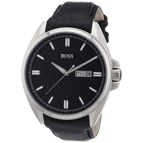 Hugo Boss Men s 1512874 Black Leather Watch