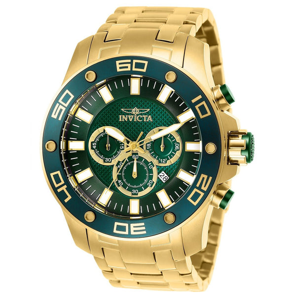 Invicta Men s 26077 Pro Diver Scuba Gold Tone Stainless Steel Watch Bezali