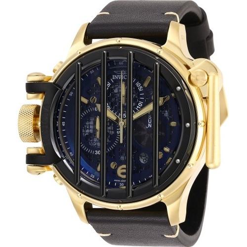 Invicta Men's 28142 Vintage Crossbar Black Leather Watch Bezali