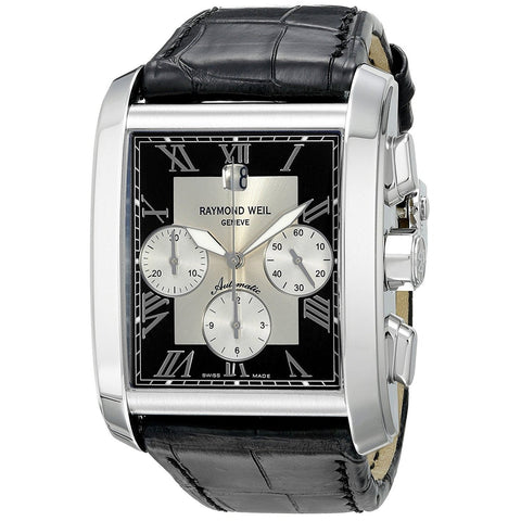 Raymond Weil Men's 4878-STC-00268 Don Giovanni Chronograph Automatic Black Leather Watch