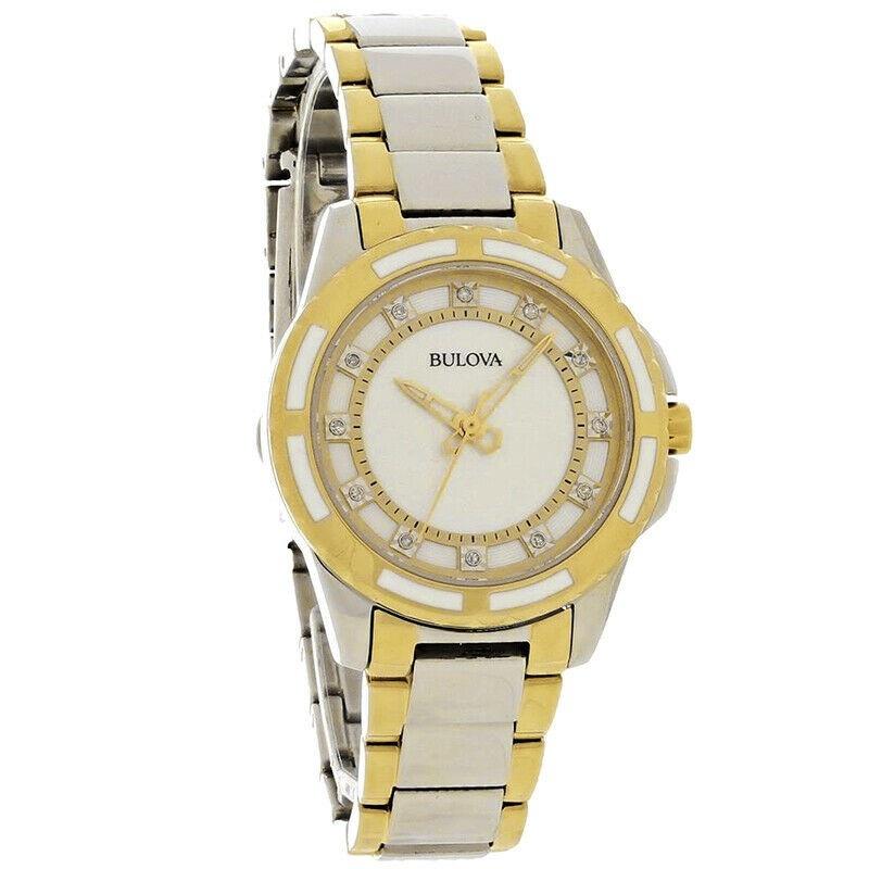 Bulova Women&#39;s 98P140 Diamond Two-Tone Stainless Steel Watch