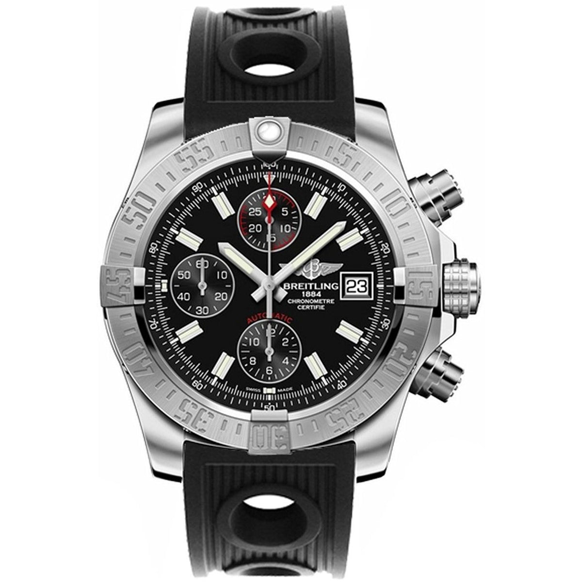 Breitling Men&#39;s A1338111-BC32-200S Avenger II Chronograph Black Rubber Watch