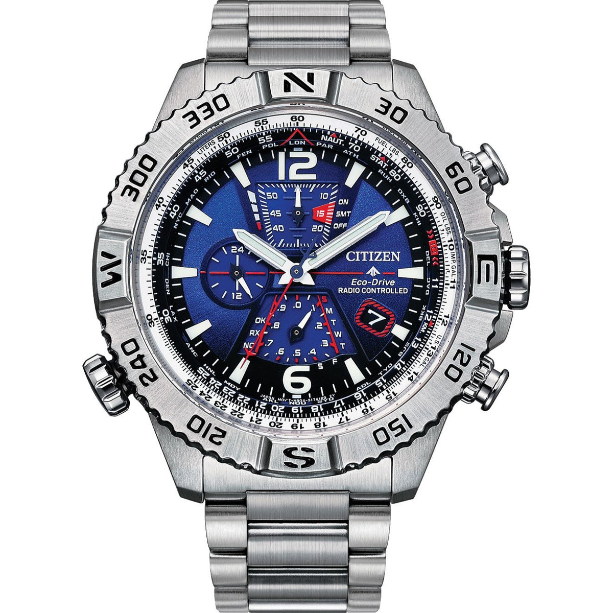 Citizen Men&#39;s AT8220-55L Eco-drive Chronograph Stainless Steel Watch