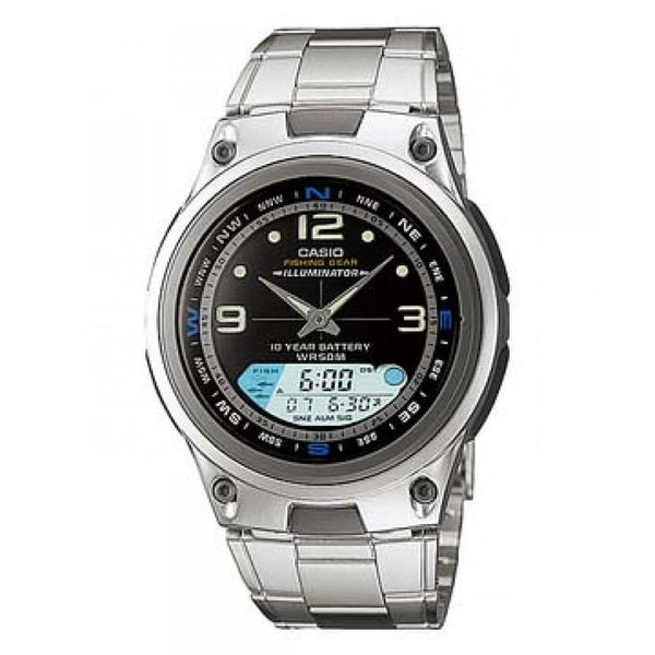 Casio Men's AW-82D-1AV Ana-Digi Stainless Steel Watch
