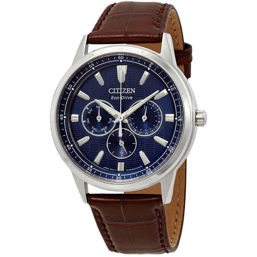 Citizen Men&#39;s BU2070-12L Corso Brown Leather Watch