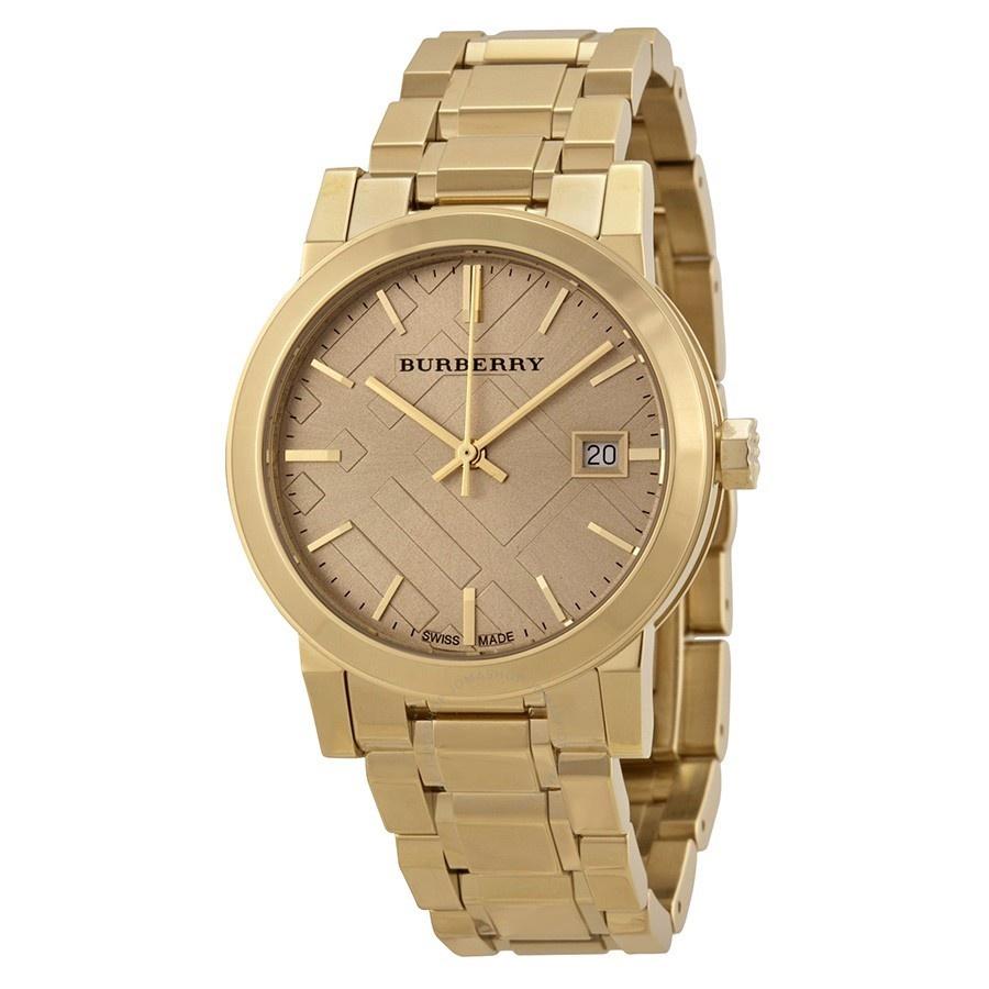 Burberry Women&#39;s BU9134 The City Gold-Tone Stainless Steel Watch