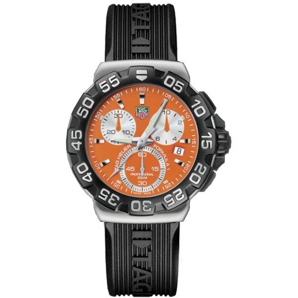 Tag Heuer Men s CAH1113.FT6024 Formula 1 Chronograph Black Rubber Watc Bezali