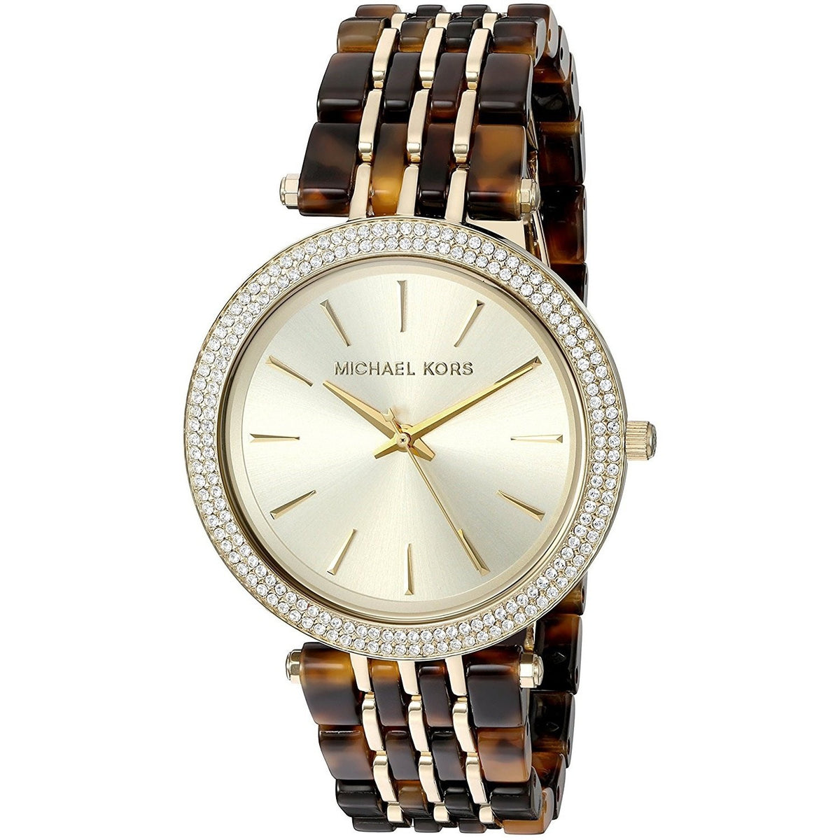 Michael Kors Women&#39;s MK4326 Darci Crystal Gold-Tone and Tortoise Stainless steel and Acetate Watch