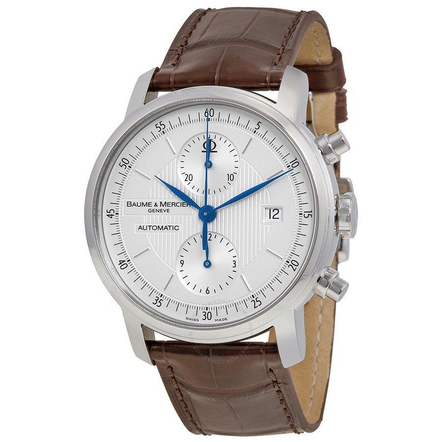 Baume &amp; Mercier Men&#39;s MOA08692 Classima Executives Chronograph Automatic Brown Leather Watch