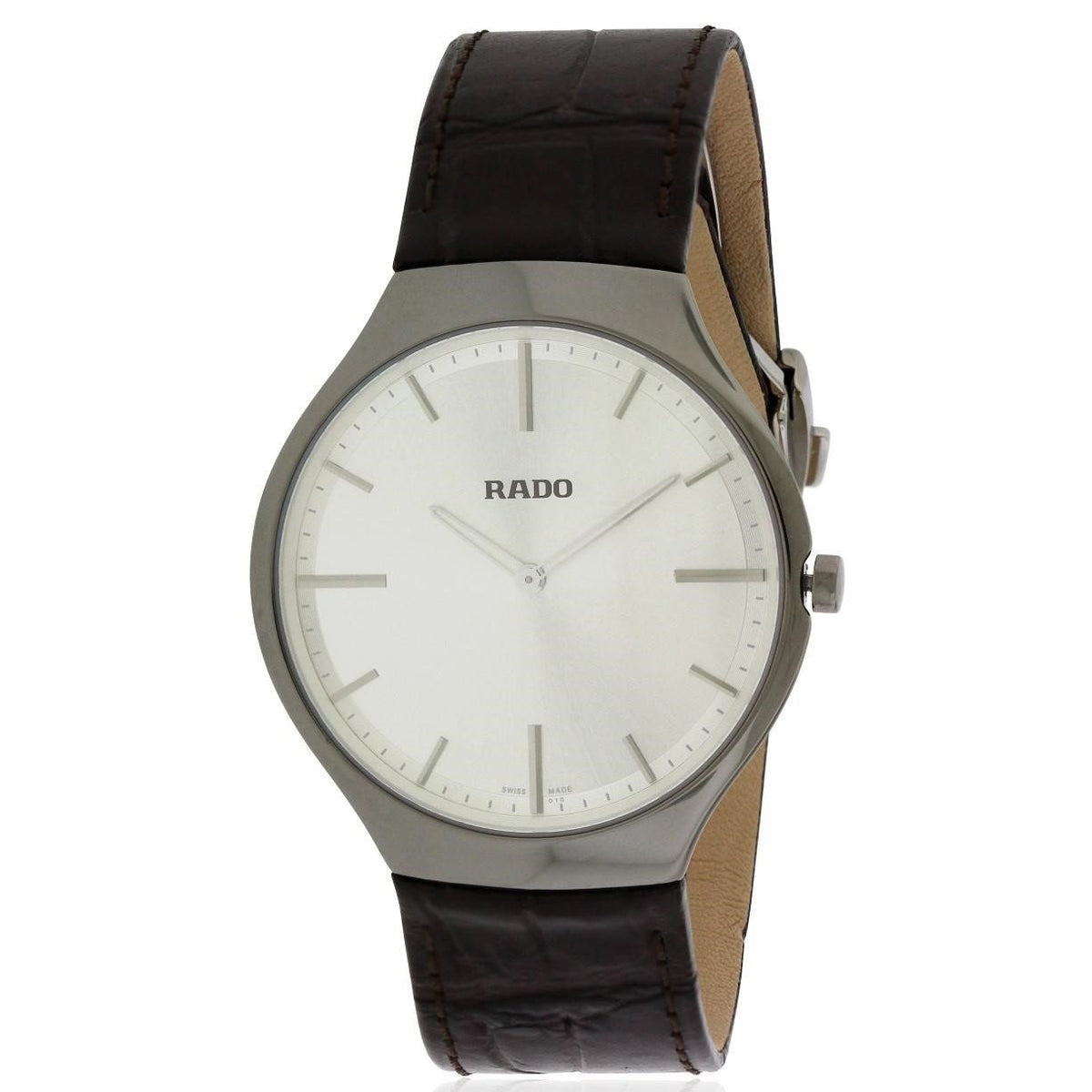 Rado Men&#39;s R27955105 True Thinline Brown Leather Watch