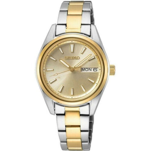 Seiko Women&#39;s SUR354 Neo Classic Two-Tone Stainless Steel Watch