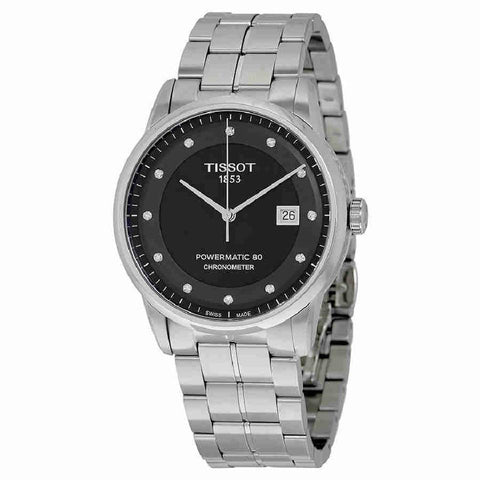 Tissot Men's T0864081105600 T-Classic Powermatic 80 Diamond Automatic Stainless Steel Watch