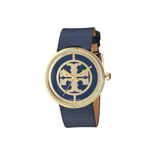 Tory Burch Reva Gold-Tone Stainless Steel Watch Blue Leather Strap TBW4021 New Tory Burch MINI Reva 20mm Face Gold/Blue Leather Strap  main image 3