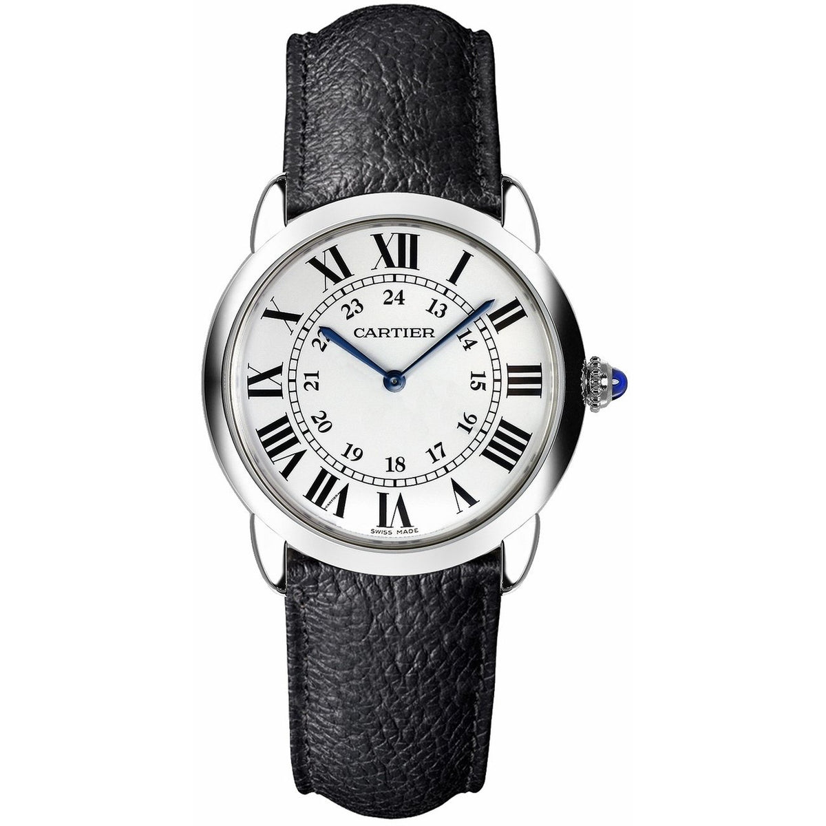 Cartier Women&#39;s WSRN0019 Ronde Solo Black Leather Watch