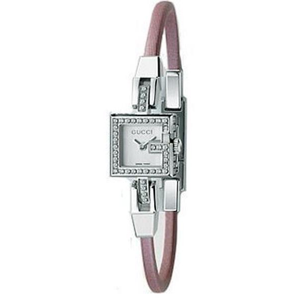 Gucci Women s YA102510 G Gucci Pink Leather Watch Bezali