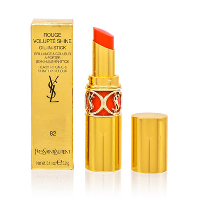Ysl Rouge Volupte Shine Oil In Stick Lipstick 82 Orange Crepe 0.15 O Bezali