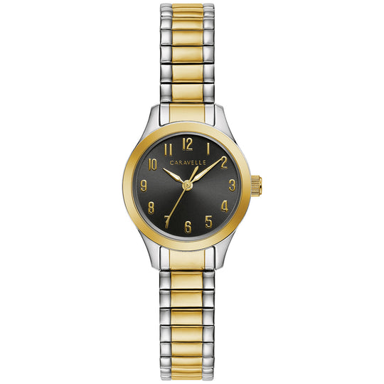 Bulova Caravelle Traditional Women's Two-tone/Silver and Gold-tone Bracelet Quartz Watch - 45L185
