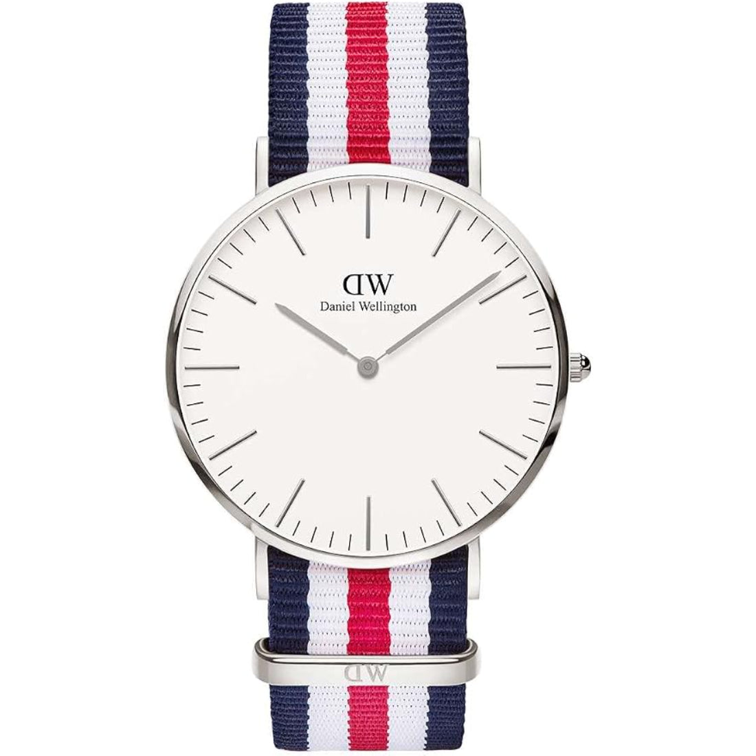 Daniel Wellington Canterbury Men's Multicolor-Blue, White and Red Strap Quartz Watch - 0202DW