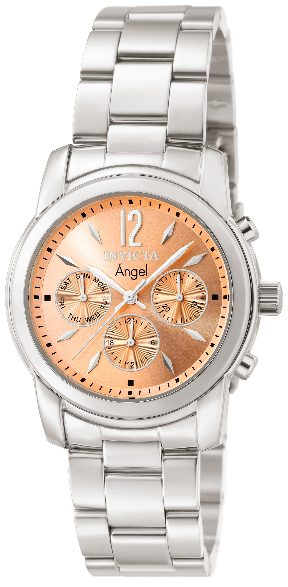 Invicta Women's 0462 Angel  Quartz Chronograph Rose Gold Dial Watch