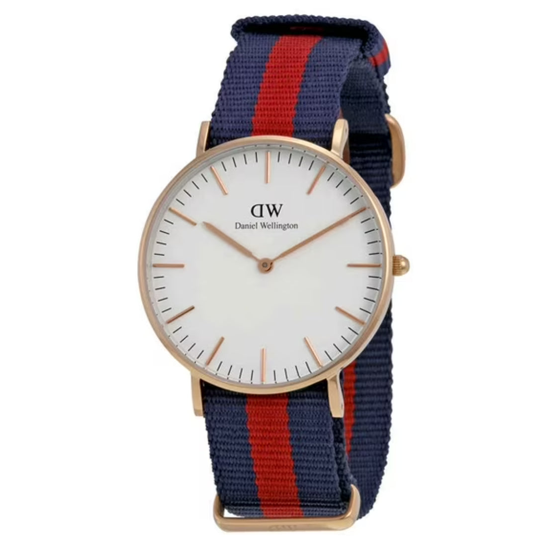 Daniel Wellington Oxford Women's Blue and Red (Oxford Stripe) Strap Quartz Watch - 0501DW