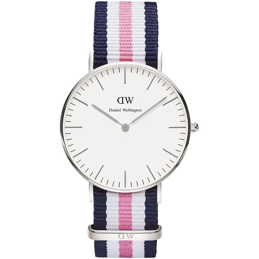 Daniel Wellington Southampton Unisex Multicolor- Navy Blue, White and Pink Strap Quartz Watch - 0605DW