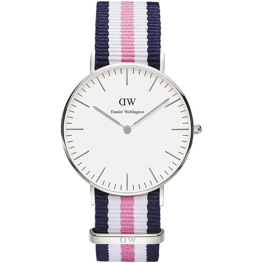 Daniel Wellington Southampton Unisex Multicolor- Navy Blue, White and Pink Strap Quartz Watch - 0605DW