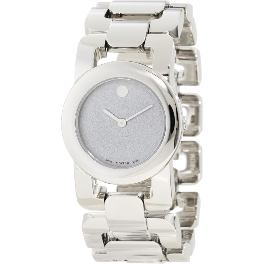 Movado Luma Women's Quartz Silver Dial Stainless Steel Bracelet Watch 0606543