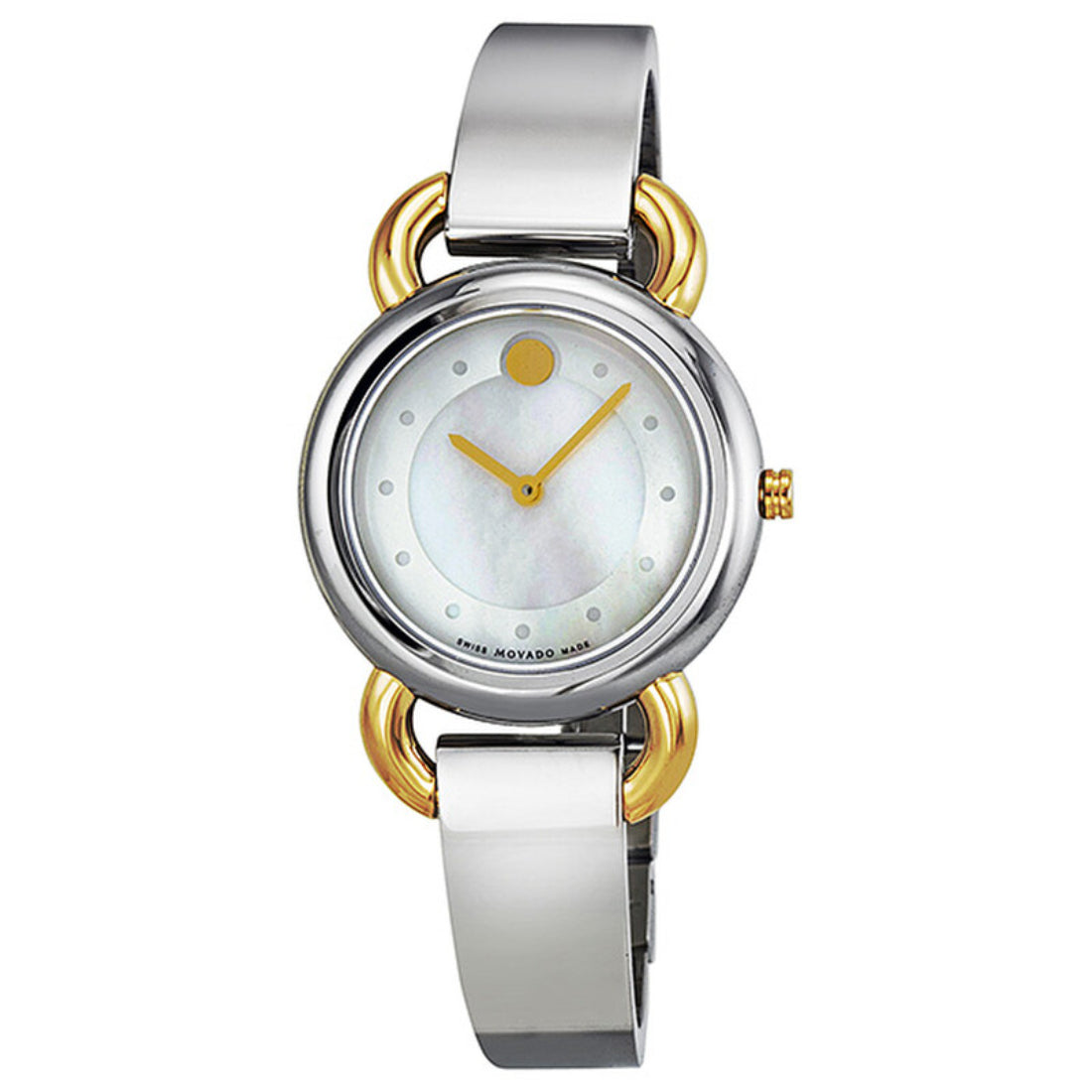 Movado Linio Women's Quartz White Mother-of-Pearl Dial Two-Tone Bracelet Watch 0606552