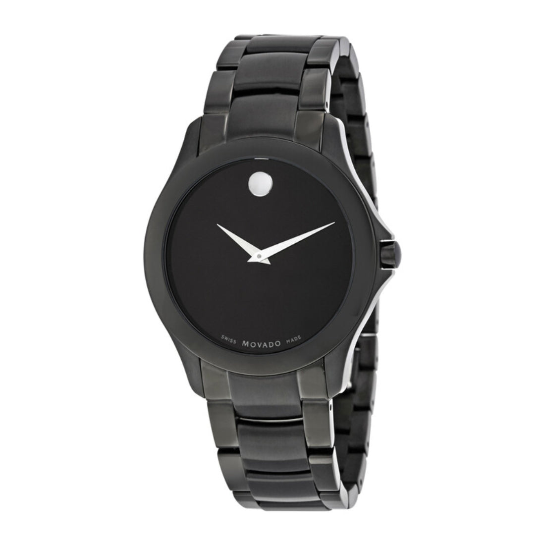 Movado Masino Men's Quartz Black Dial Black Stainless Steel Bracelet Watch 0607035
