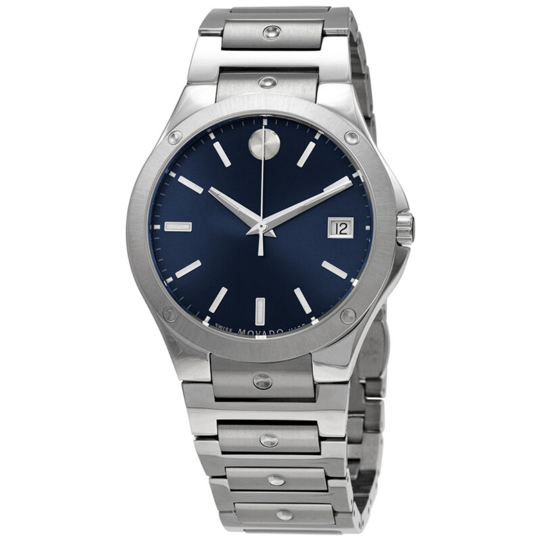 Movado SE Men's Quartz Blue Dial Stainless Steel Bracelet Watch 0607513