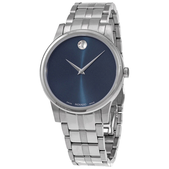 Movado Museum Classic Men's Quartz Blue Dial Stainless Steel Bracelet Watch 0607534