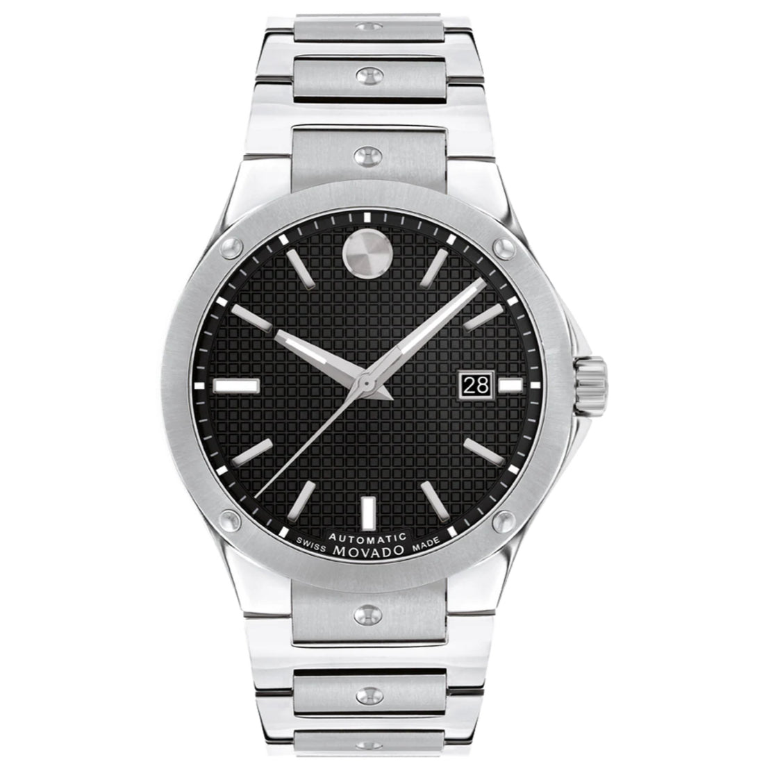 Movado SE Automatic Men's Black Dial Stainless Steel Bracelet Watch 0607551