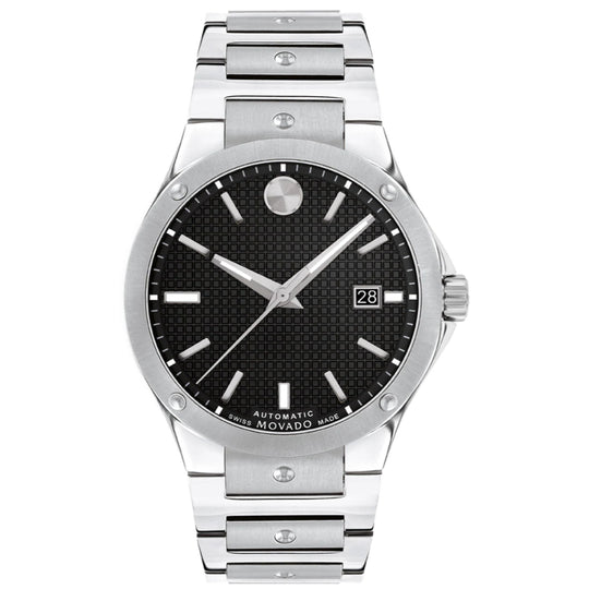 Movado SE Automatic Men's Black Dial Stainless Steel Bracelet Watch 0607551