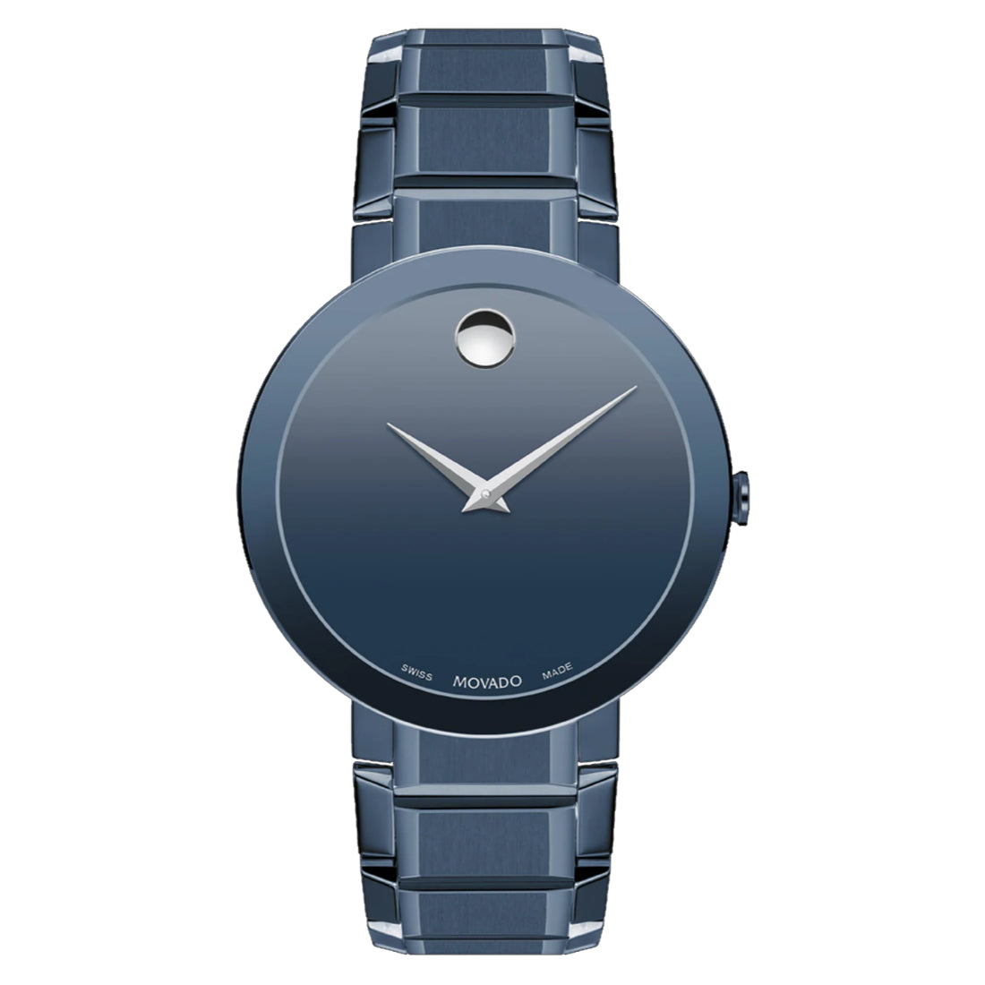 Movado Sapphire Men's Quartz Blue Dial Blue Stainless Steel Bracelet Watch 0607556