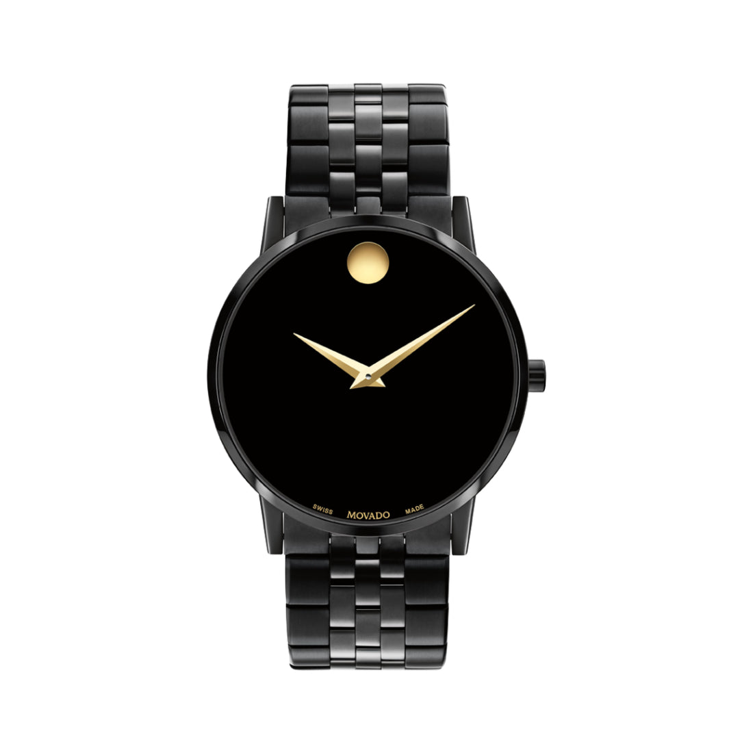 Movado Museum Classic Men's Quartz Black Dial Black Bracelet Watch 0607626