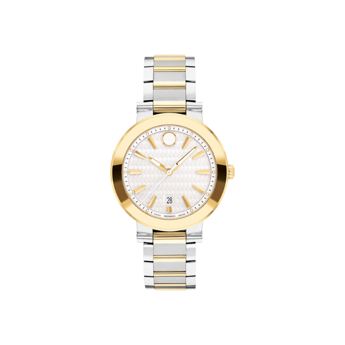 Movado Vizio Women's Quartz White Dial Two-Tone Bracelet Watch 0607637