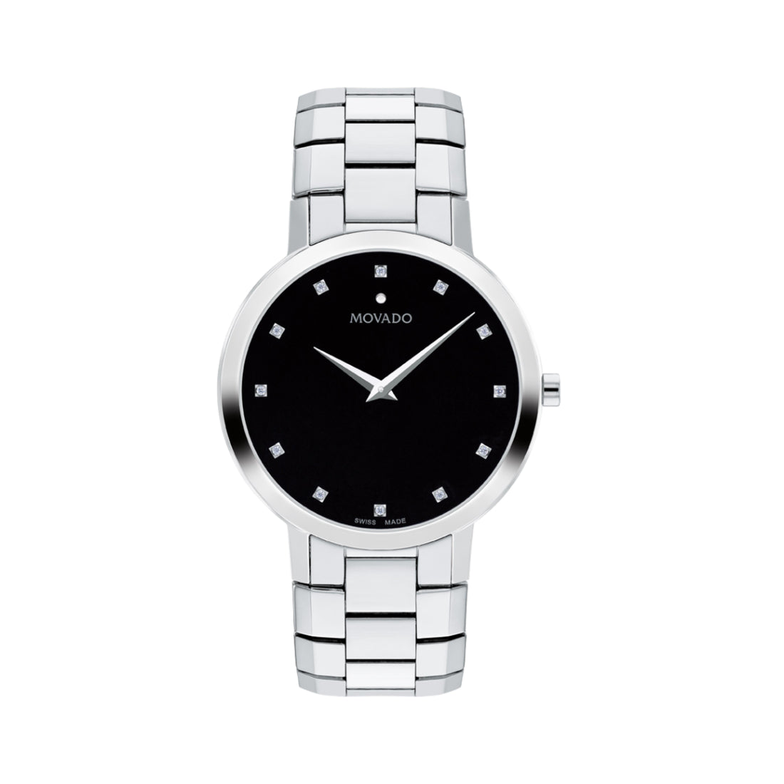 Movado Faceto Men's Black Dial Quartz Watch 0607865