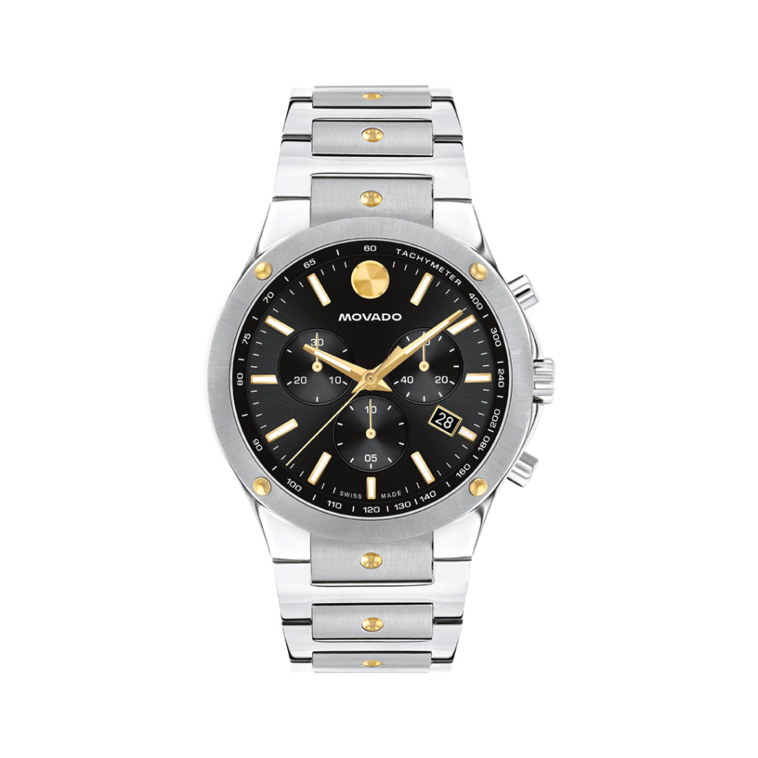 Movado SE Chronograph Men's Black Sunray Dial Quartz Watch 0607972