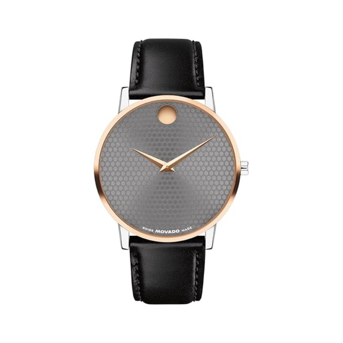 Movado Museum Classic Unisex Black Strap Quartz Watch - 0607999