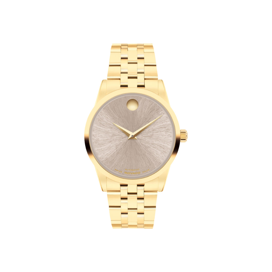 Movado Museum Classic Women's Warm Gray Sunburst Dial Automatic Watch 0608002