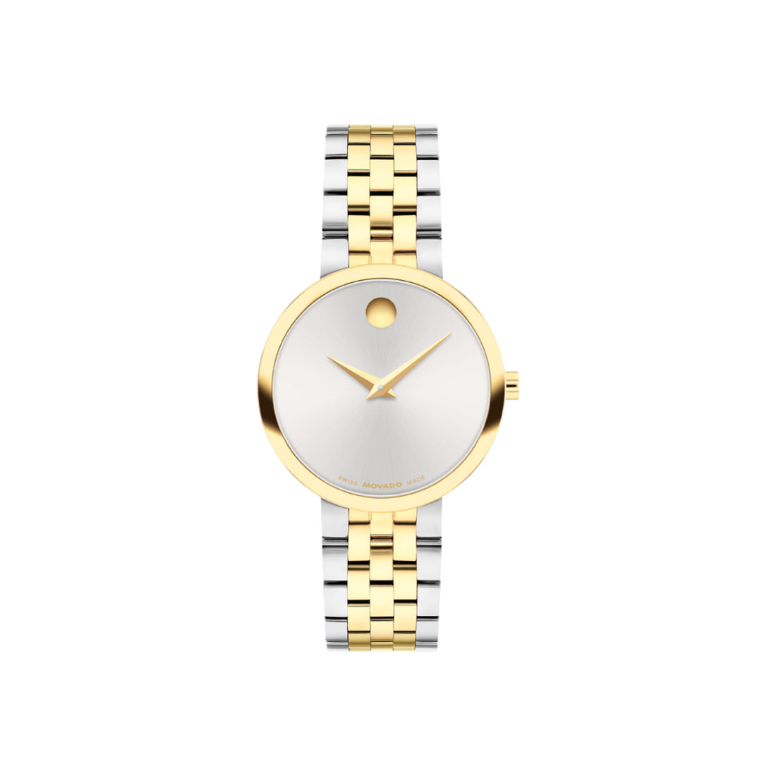 Movado Museum Classic Women's Silver-White Sunray Dial Quartz Watch 0608007