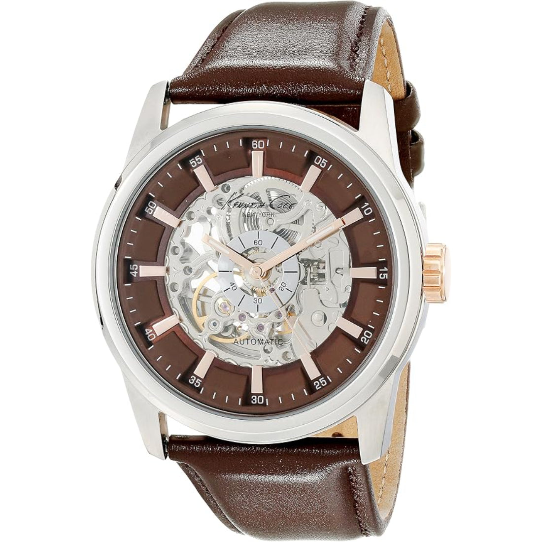 Kenneth Cole New York Men's Brown Strap Automatic Watch - 10019488