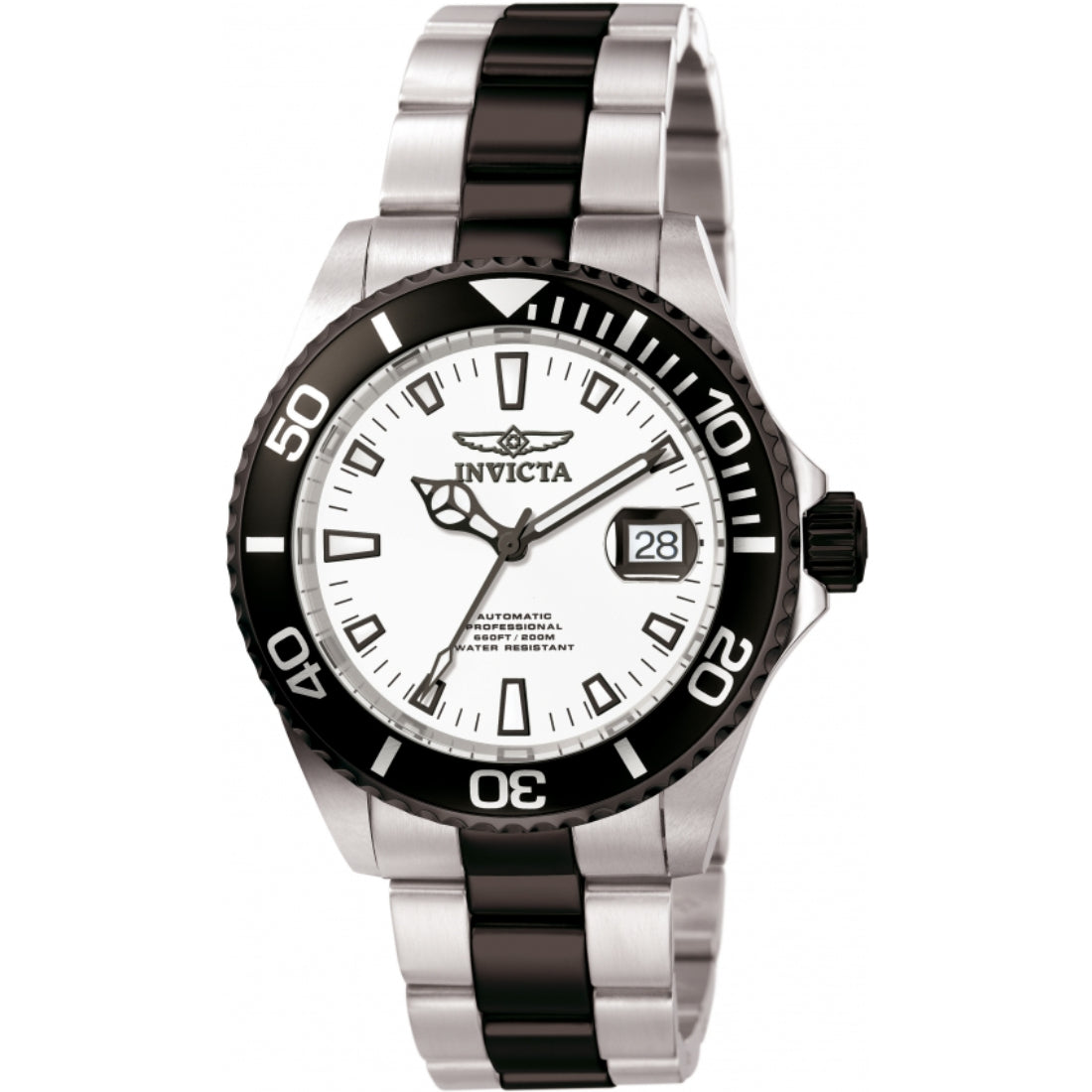Invicta Pro Diver Men's Gunmetal and Silver Bracelet Automatic Watch - 10498