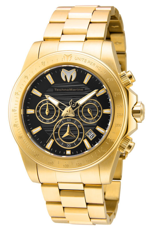 Technomarine Men's TM-219005 Manta Quartz Chronograph Black Dial Watch