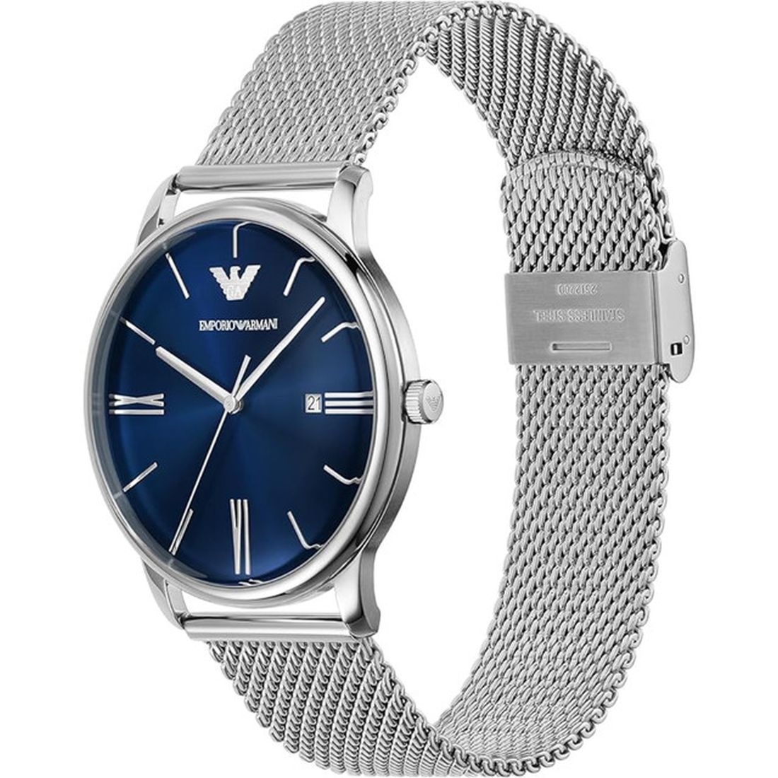 Emporio Armani Minimalist Men's Silver-tone Bracelet Quartz Watch - AR11571