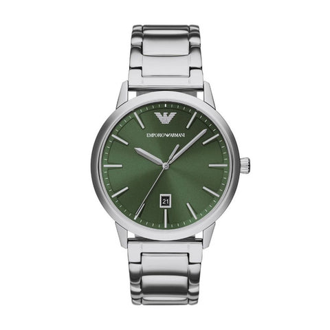 Emporio Armani Ruggero Men's Silver-tone Bracelet Quartz Watch - AR11575