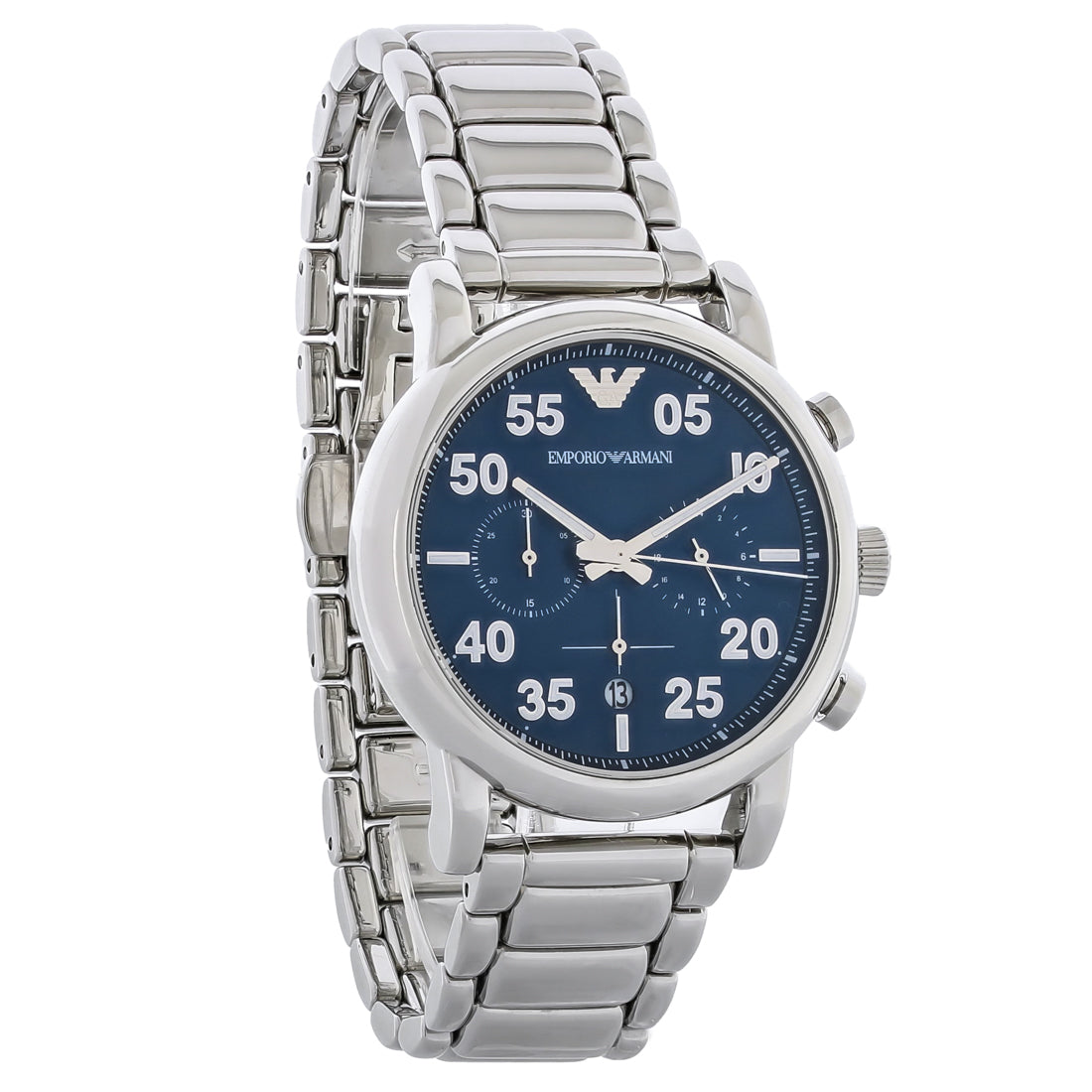 Emporio Armani Luigi Men's Silver-tone Bracelet Quartz Watch - AR11132