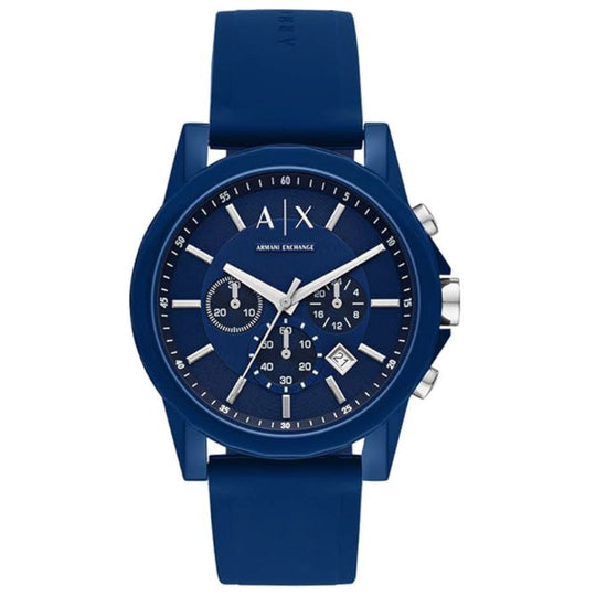 Armani Outerbanks Men's Blue Strap Quartz Watch - AX7107