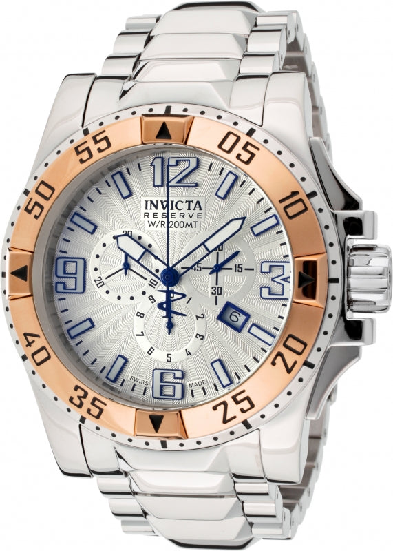 Invicta Men's 10891 Reserve Excursion Quartz Chronograph Silver Dial Watch
